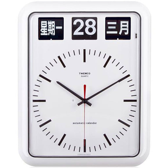 Twemco BQ-12B Flip Clock (White)(Chinese Characters) - Watch it! Pte Ltd