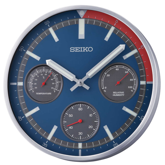 Seiko Luminous Thermometer Hygrometer Wall Clock QXA822S - Watch it! Pte Ltd