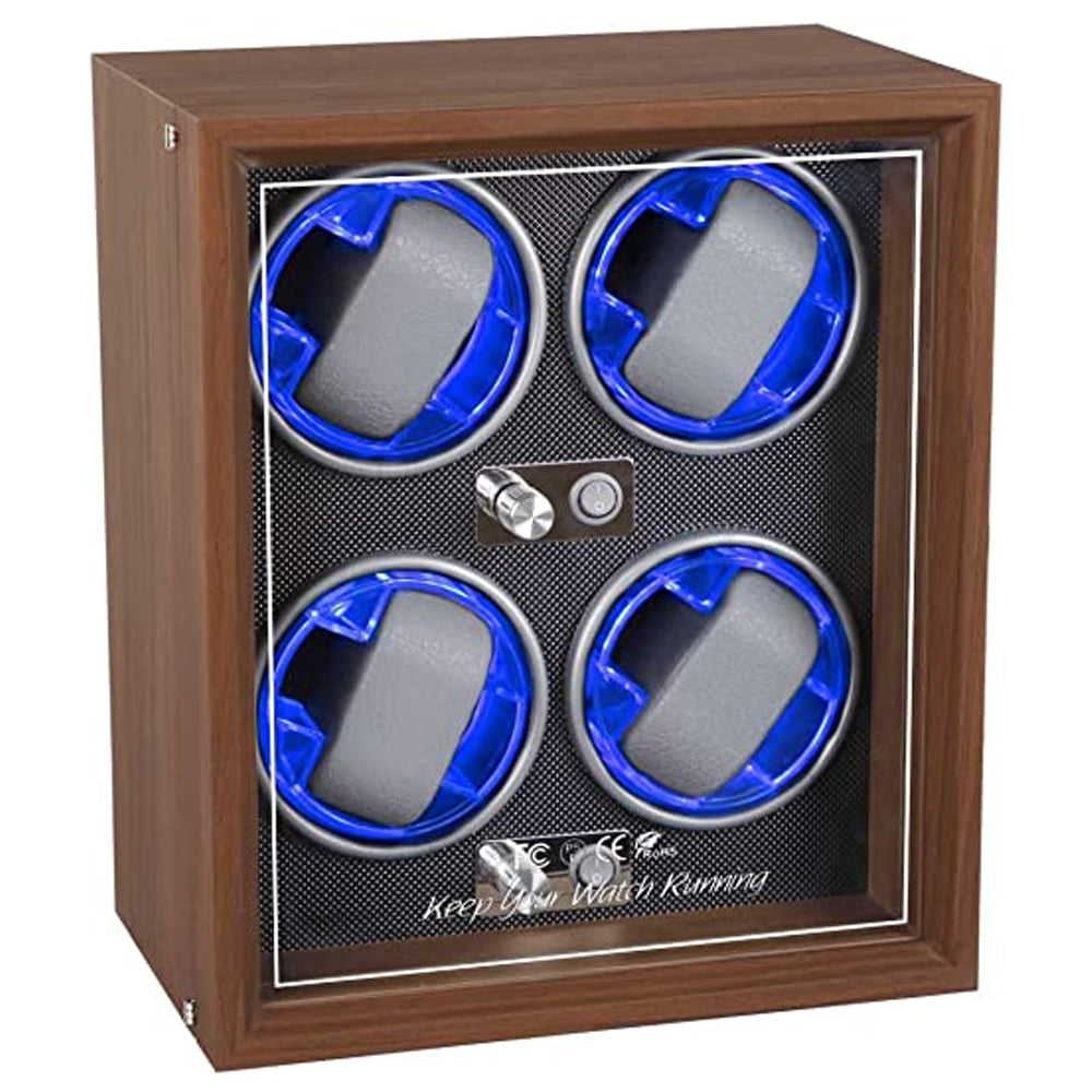 4 Slot Watch Winder with Directionsl Control (Quiet Motor) – Watch