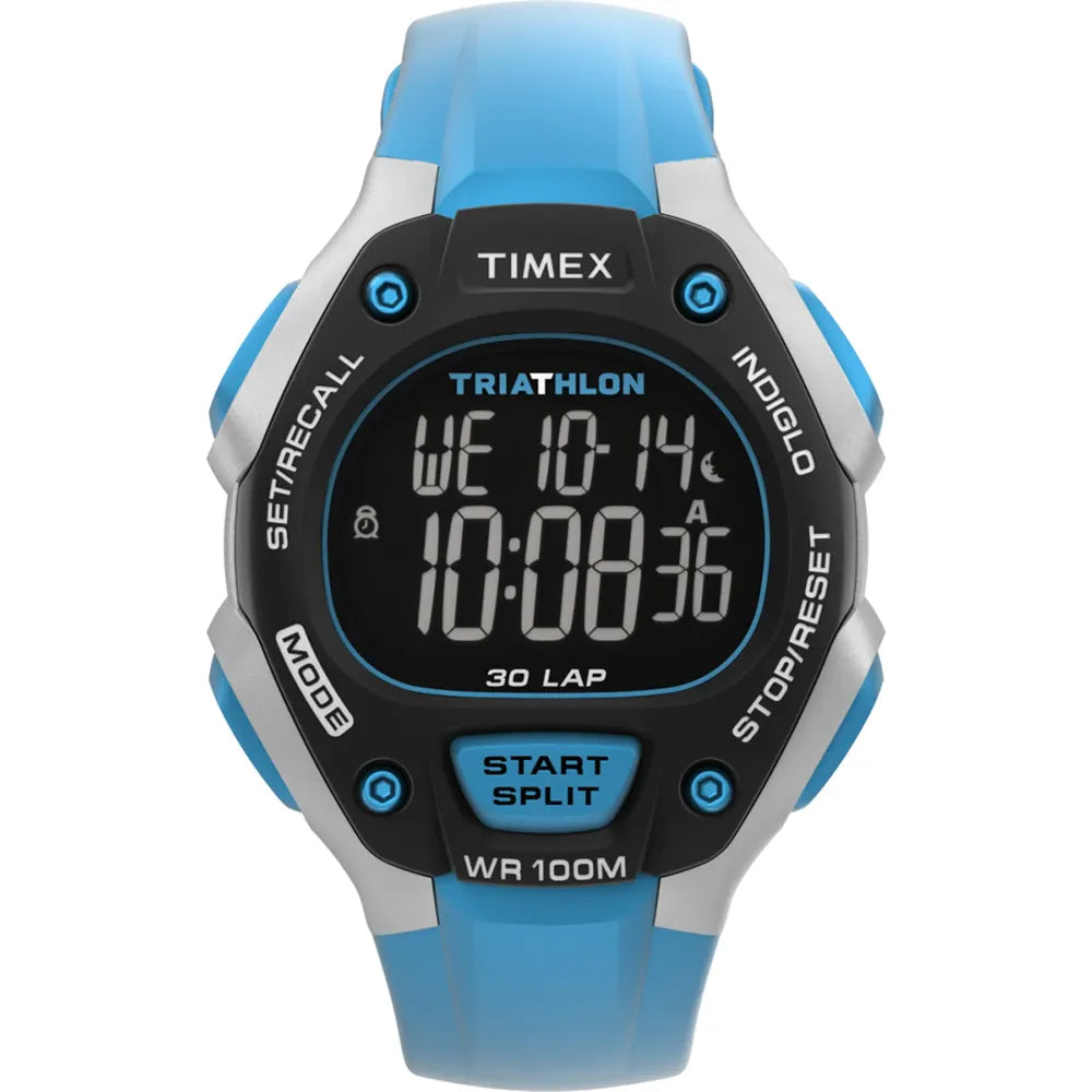 TIMEX  IRONMAN  TRIATHLON デジタル A423 Timex Ironman Triathlon Classic Digital Blue Silicone Strap Watch