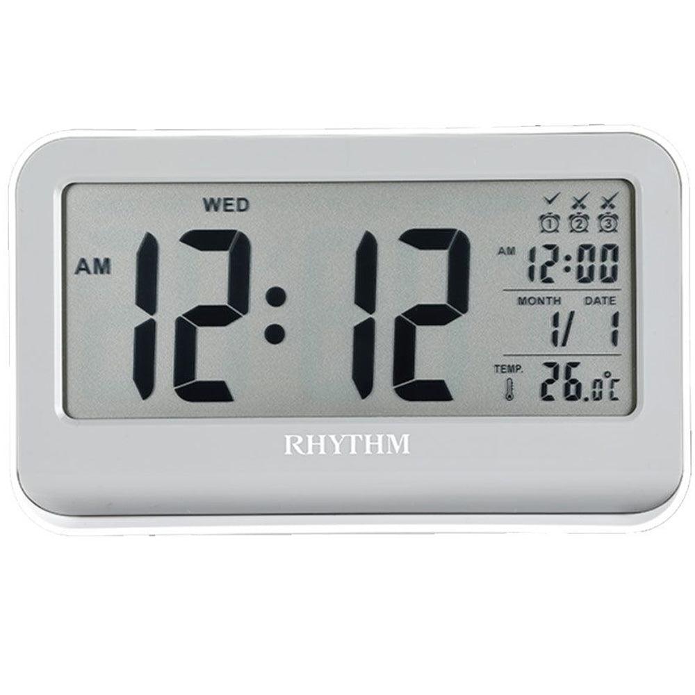 Rhythm Auto-Light Thermometer Beep Digital Alarm Clock LCT097NR03
