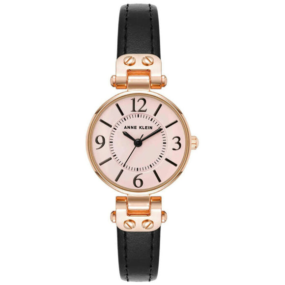 Anne Klein Classic Leather Ladies Watch 10/9442PKBK