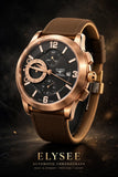 Elysee Mythos V Chronograph Automatic Brown Silicone Men Watch 70938