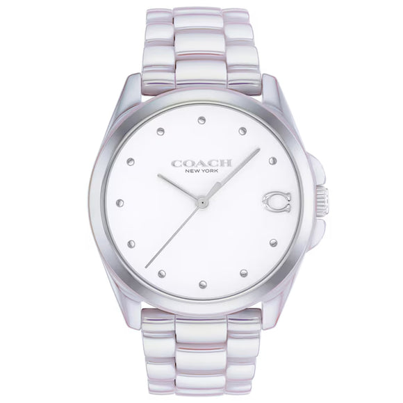 Coach Greyson White Ceramic Bracelet Ladies Watch 14504390