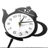 Teapot Design Open Face Pendulum Wall Clock 2B-006 - Watch it! Pte Ltd
