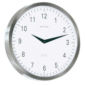 Hermle 30466-002100 "Metropolitan" Stainless Steel Wall Clock - Watch it! Pte Ltd