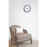 Hermle 30471-Q72100 "Grand Central" Stainless Steel Wall Clock (Blue) - Watch it! Pte Ltd