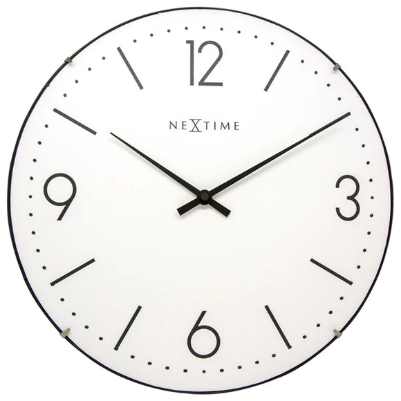 NEXTIME Basic Dome Classic Wall Clock 3157WI