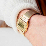 Casio Vintage Digital Gold Plated Mesh Strap Watch A700WMG-9ADF - Watch it! Pte Ltd