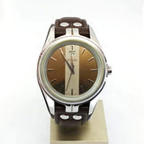 Misaki ADRENALINBRS Stylish Brown Leather Strap Mens Watch