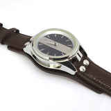 Misaki ADRENALINBRS Stylish Brown Leather Strap Mens Watch