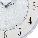 Seiko Emblem White Wooden Wall Clock AHS524W