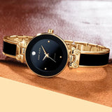 Anne Klein Genuine Diamond Dial Bangle Ladies Watch AK-1980BKRG