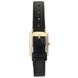 Anne Klein Gold Tone Rectangle Leather Strap Ladies Watch AK/3752CRBK