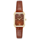 Anne Klein Octagon Ladies Leather Watch AK/5396BMBN