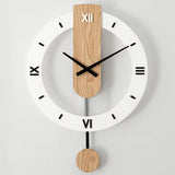 Modern Nordic Design Wall Clock with pendulum