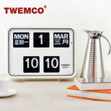 Twemco BQ-17 Flip Clock White (24 HOUR) (Chinese Character) - Watch it! Pte Ltd