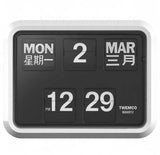 Twemco BQ-17 Flip Clock (White Case, Black Dial)(Chinese Character, 12 Hour or 24 Hour) - Watch it! Pte Ltd