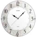 Rhythm White Marble Pattern Design Wall clock CMG400NR03 - Watch it! Pte Ltd
