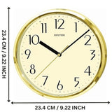 Rhythm Golden Quiet Sweep Wall Clock CMG839AZ18
