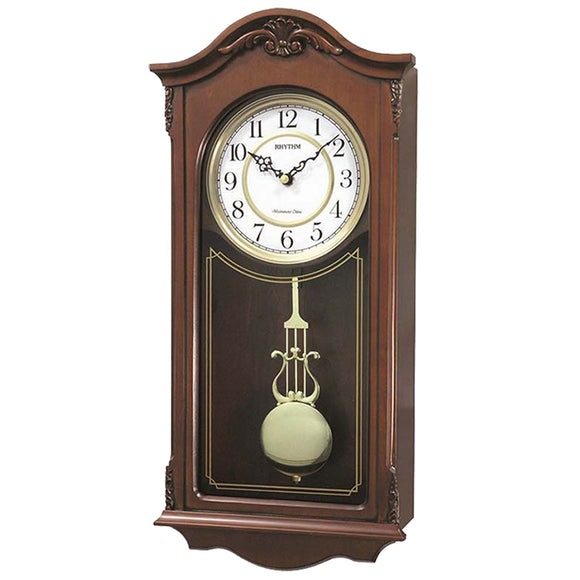 Rhythm Wooden Pendulum Decorative Wall Clock CMJ502FR06