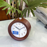 Rhythm Wooden Beep Alarm Clock CRE968NR06