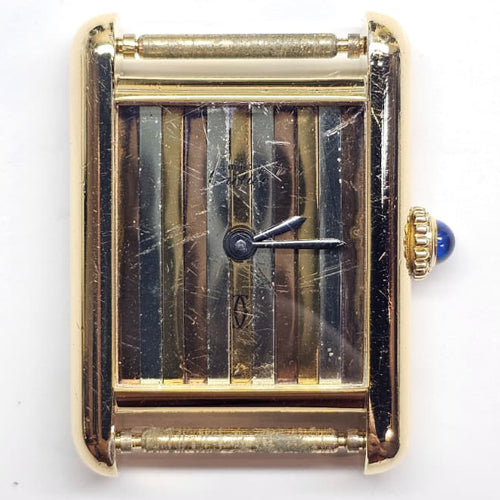 [RARE] CARTIER Must De Cartier Trinity Tank, 1980s Vintage Handwinding Watch