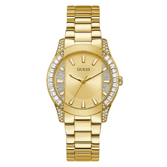 Guess Midnight Gold Tone Stainless Steel Strap Ladies Watch GW0305L3