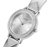 Guess Tri Luxe Silver Tone Bracelet Strap Ladies Watch GW0474L1