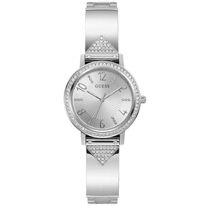 Guess Tri Luxe Silver Tone Bracelet Strap Ladies Watch GW0474L1