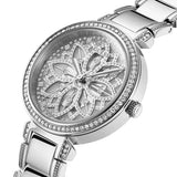 Guess Crystal Floral Dial Stainless Steel Strap Ladies Watch GW0528L1 - Watch it! Pte Ltd