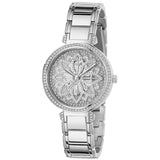 Guess Crystal Floral Dial Stainless Steel Strap Ladies Watch GW0528L1 - Watch it! Pte Ltd