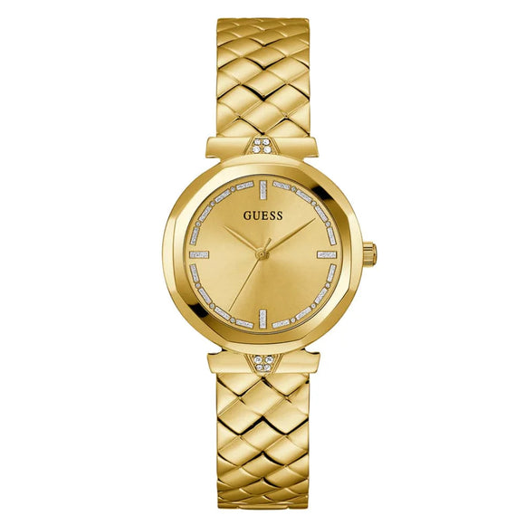 Guess Rumour Gold Tone Stainless Steel Strap Ladies Watch GW0613L2