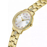 Guess Three of Hearts Gold Tone Stainless Steel Strap Ladies Watch GW0657L2 - Watch it! Pte Ltd
