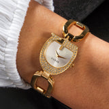 Guess Gia Logo Gold Tone Stainless Steel Strap Ladies Watch GW0683L2 - Watch it! Pte Ltd