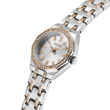 Guess Pixie Rose Gold Silver Two Tone Watch with Crystals bezel GW0931L5 - Watch it! Pte Ltd