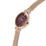 Guess Ruby Red Dial Gold Tone Mesh Strap Ladies Watch GW0935L3