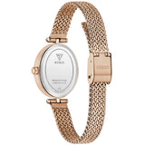 Guess Ruby Red Dial Gold Tone Mesh Strap Ladies Watch GW0935L3