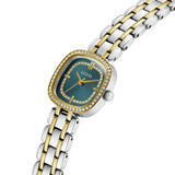 Guess Hazel Two Tone Teal Dial Stainless Steel Ladies Watch GW1018L6 - Watch it! Pte Ltd