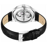 Kenneth Cole Leather Strap Automatic Skeleton Black Dial Men Watch KCWGE2216902