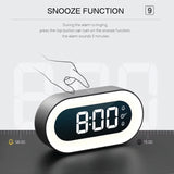 LED Digital Micro USB powered Alarm Clock With Volume Control & Night Light