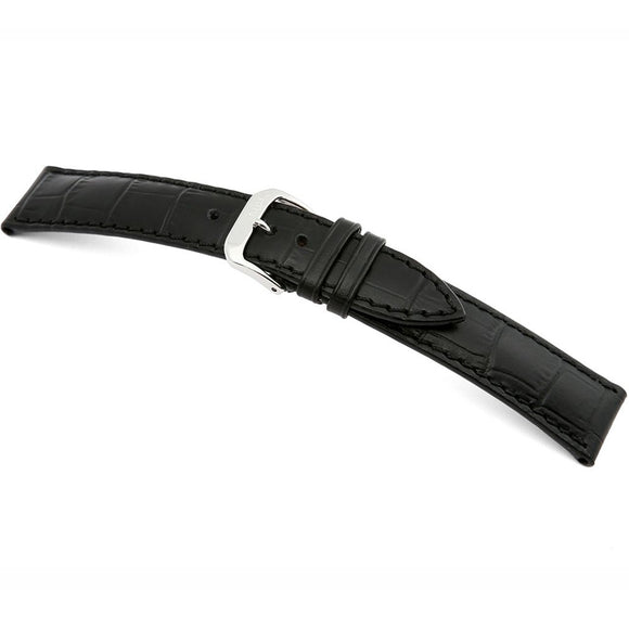 RIOS LOUISIANA Embossed Alligator Grain Leather Watch Straps