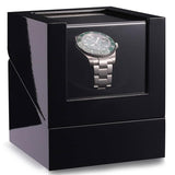 Single Slot Wooden Watch Winder (Black) - Watch it! Pte Ltd