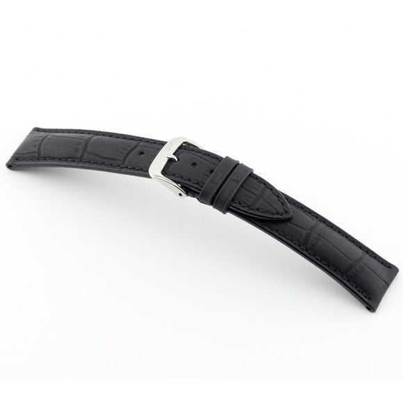 RIOS POWER Embossed Alligator Grain with rubber grip Leather Watch Straps