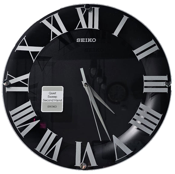 Seiko Sleek Black Design Wall Clock QXA445T
