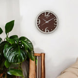 Seiko Wooden Rattan Dial Design Decorative Wall Clock QXA841B - Watch it! Pte Ltd