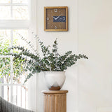 Seiko Wooden Square Shape Decorative Wall Clock QXA845B