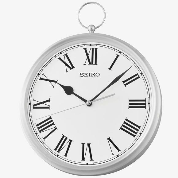 Seiko Aluminium Case Pocket Watch Design Wall Clock QXA850S