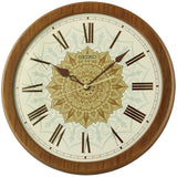 Seiko Floral Dial Wooden Wall Clock QXA857 - Watch it! Pte Ltd