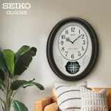Seiko Wooden Case Melodies In Motion Musical Wall Clock QXM606N - Watch it! Pte Ltd